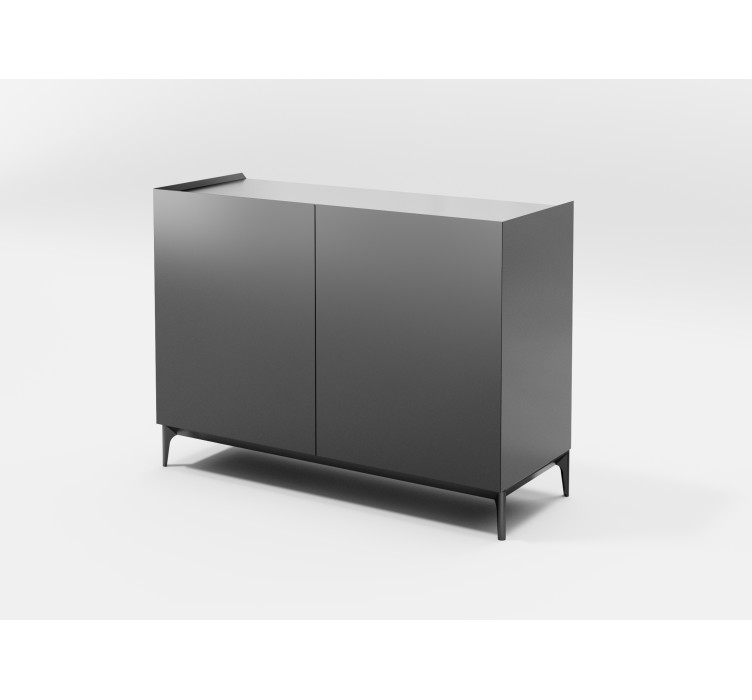 Прямий комод із дверцятами без ручок Beta 4 Gray1